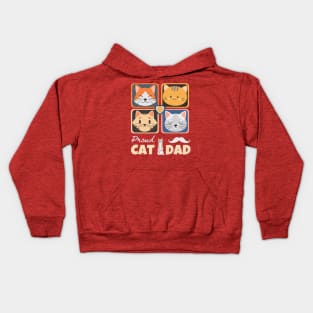 Proud Cat Dad Cat Valentine Kids Hoodie